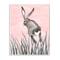 Stupell Industries Bunny Rabbit Jump Grass Pink Green Animal Painting Wall Plaque